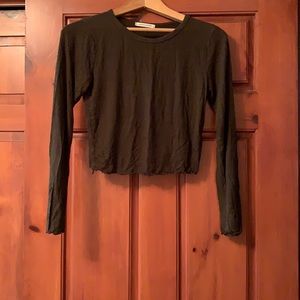 ribbed, crop long sleeve
